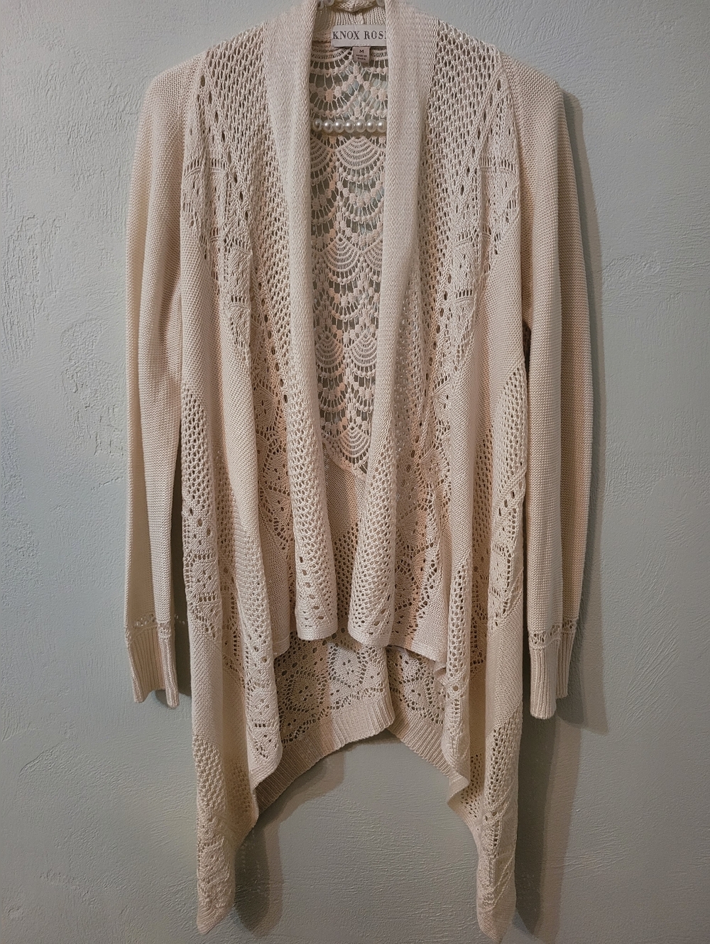 Knox Rose Bohemian Asymetric Open Cardigan Size Medium Size M
